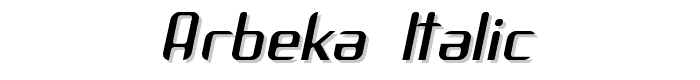 Arbeka  Italic font
